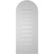 Ekena Millwork Round Top Surface Mount PVC Gable Vent: Functional, w/ 3-1/2"W x 1"P Standard Frame, 14"W x 34"H GVPRT14X3401SF - alternate 2